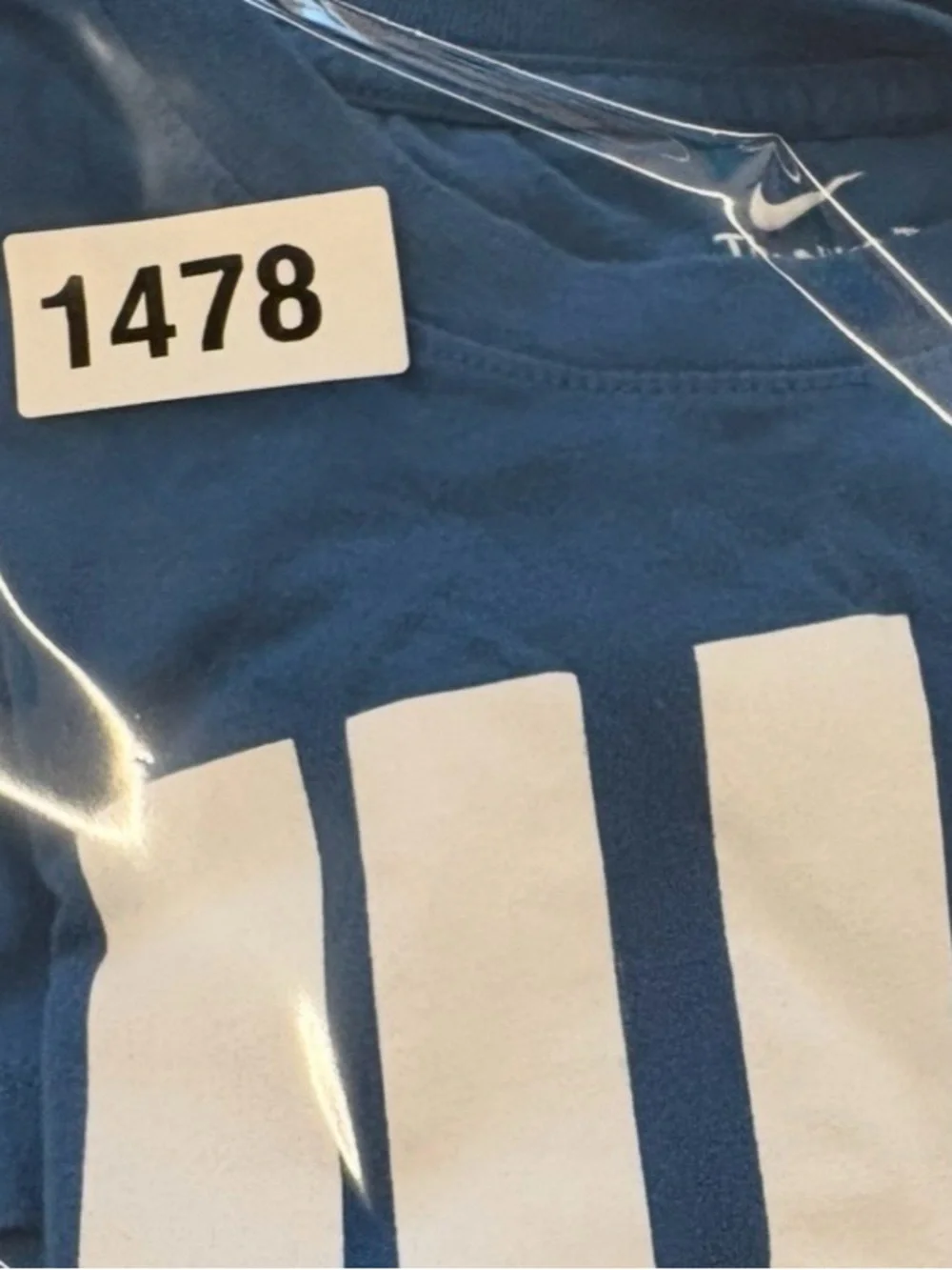 “JUST DO IT” Nike Men's Short Sleeve Tee in Royal Blue with White